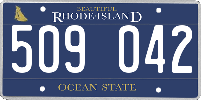 RI license plate 509042