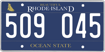 RI license plate 509045