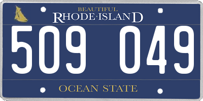 RI license plate 509049
