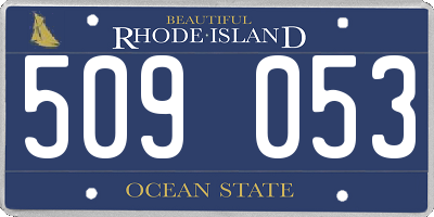RI license plate 509053