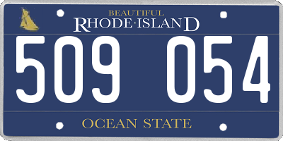 RI license plate 509054