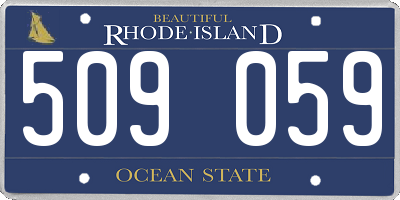 RI license plate 509059