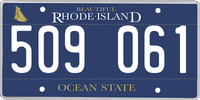 RI license plate 509061