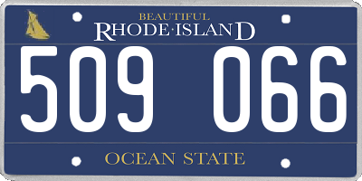 RI license plate 509066