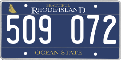 RI license plate 509072