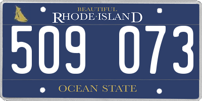 RI license plate 509073