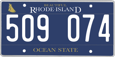 RI license plate 509074