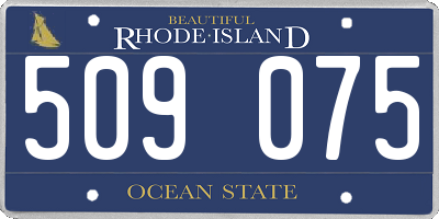 RI license plate 509075