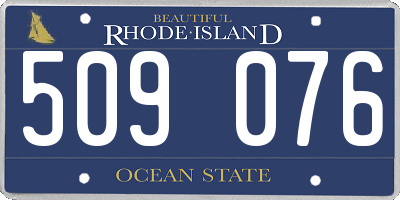 RI license plate 509076