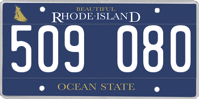 RI license plate 509080