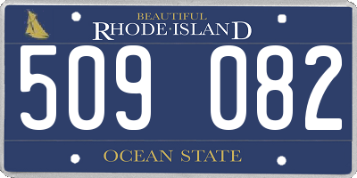 RI license plate 509082