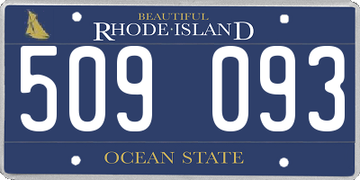 RI license plate 509093