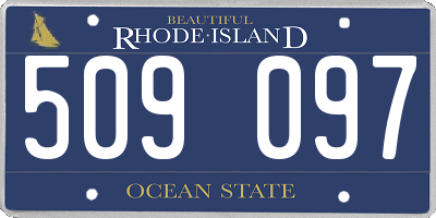 RI license plate 509097