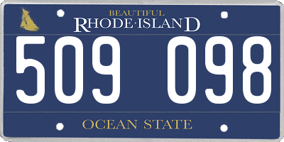 RI license plate 509098