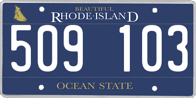 RI license plate 509103