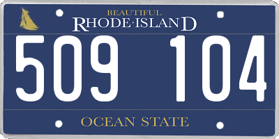 RI license plate 509104