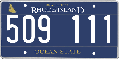 RI license plate 509111