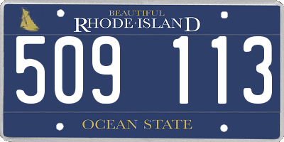 RI license plate 509113