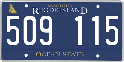 RI license plate 509115