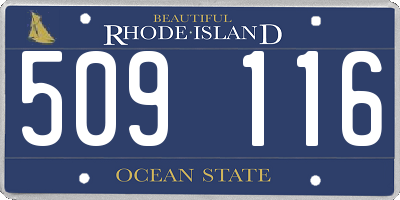RI license plate 509116