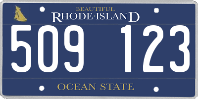 RI license plate 509123