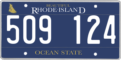 RI license plate 509124