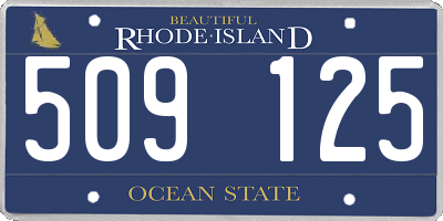 RI license plate 509125