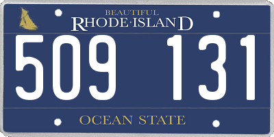 RI license plate 509131