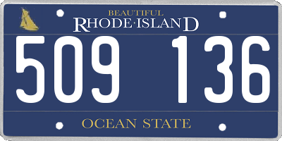 RI license plate 509136