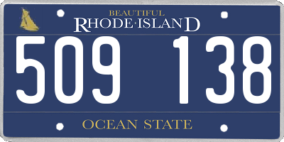 RI license plate 509138