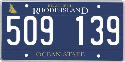 RI license plate 509139
