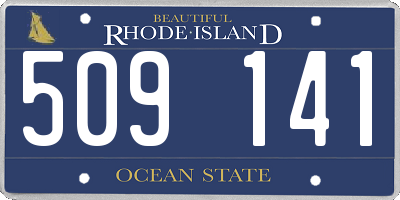 RI license plate 509141