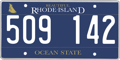 RI license plate 509142