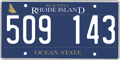 RI license plate 509143