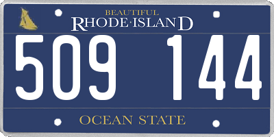 RI license plate 509144
