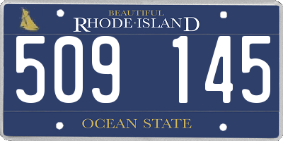 RI license plate 509145