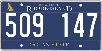 RI license plate 509147