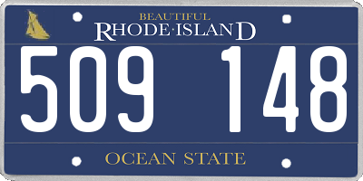 RI license plate 509148