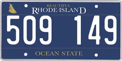 RI license plate 509149