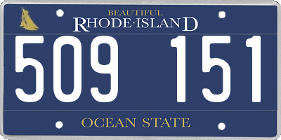 RI license plate 509151