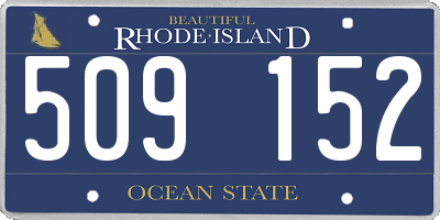 RI license plate 509152