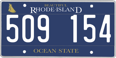 RI license plate 509154