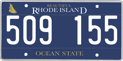 RI license plate 509155