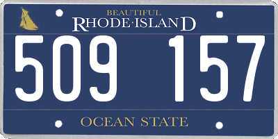 RI license plate 509157