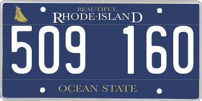 RI license plate 509160