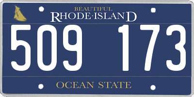 RI license plate 509173
