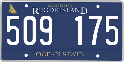 RI license plate 509175