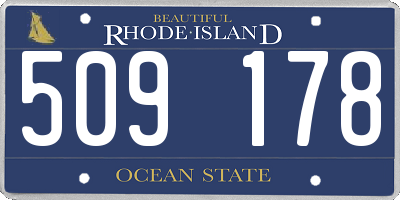 RI license plate 509178
