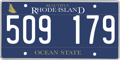 RI license plate 509179