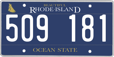 RI license plate 509181